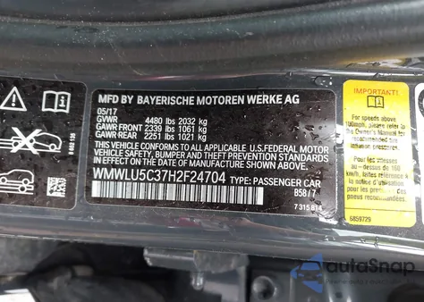 2017 Mini Clubman Cooper S z USA, uszkodzony, nr VIN WMWLU5C37H2F24704